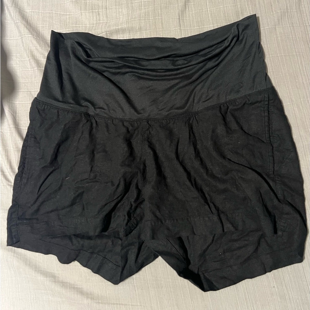 Black Maternity Women's Shorts